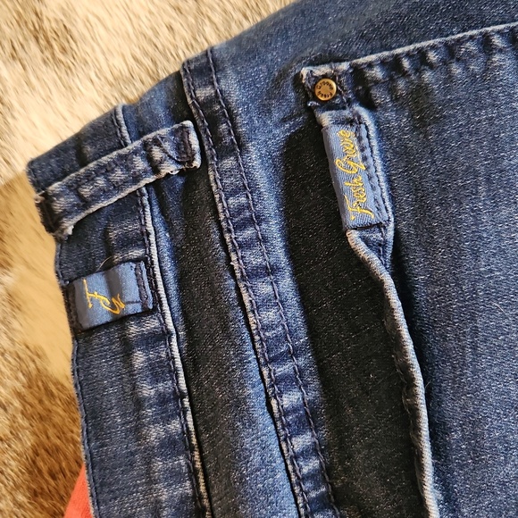 🎁Fresh Groove Acid Wash Raw Edge Ankle Pants - sz 33 - Picture 7 of 7